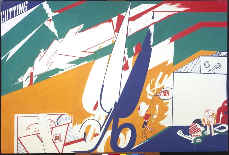Cutting  (Schneiden), 1971,  Acryl auf Holz