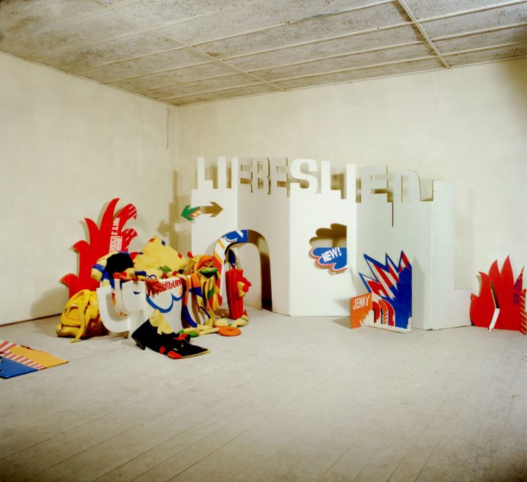 Liebeslied, scena completa, 1968, acrilici su cartone